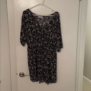 Natural Life Floral Navy and Pink Dress size medium